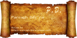Parragh Dóra névjegykártya